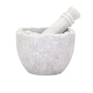 Juego de Mortero y Pilón de Mármol Natural, Recipiente para Moler Manualmente para Uso en la Cocina - Product Image 2