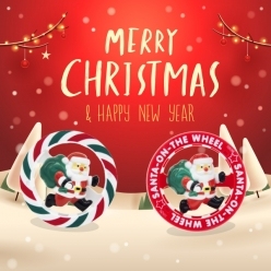 Bambola Taeyeop di alta qualità figurina di natale & giocattolo con ruota Santa Design - Product Image 1