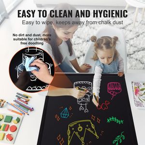 ป้ายไฟ LED ขนาด 32"x24" กระดานเขียนข้อความพร้อมเอฟเฟกต์นีออนแบบลบได้ ป้ายเมนูกระดานดำเรืองแสงและกระดานวาดภาพ 8 F - Product Image 6