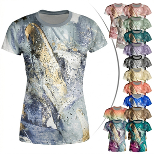 Camiseta de Yoga de Manga Corta en Poliéster y Spandex, Transpirable, Informal, Deportiva, para Gimnasio y Entrenamiento, Personalizable, Venta Caliente - Product Image 1