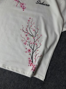 Camiseta de Algodón Grueso Personalizada para Mujer, 240 g/m², Hombros Caídos, Estampado Digital/Serigrafía, Estilo Casual Urbano - Product Image 5