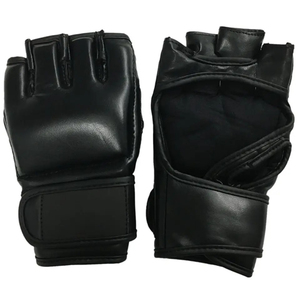 Half Finger PU MMA Gloves with Hook & Loop Wrist Support Lightweight Unisex for Boxing Adults - Product Image 1