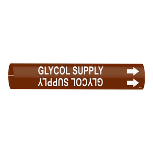 Marqueur de tuyauterie flexible à clipser pour systèmes CVC et tuyauteries industrielles - Alimentation en glycol Brady - Product Image 3