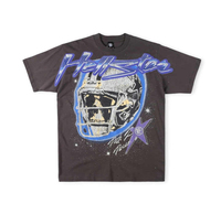 H-Town Heren T-shirt, donkergrijs, korte mouwen, O-hals, regular fit, streetstyle, jersey gebreid, 100% polyester, ademend, sneldrogend
