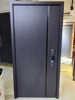 Porte d'entrée en acier sur mesure fabriquée en Chine, moderne, antivol, avec serrure intelligente, OEM ODM