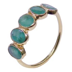 Wedding Wear 925 Sterling Silver Gold Plated Jewelry Emerald Gemstone Women Wear Classic <b>Couple</b> <b>Ring</b> - Product Image 5
