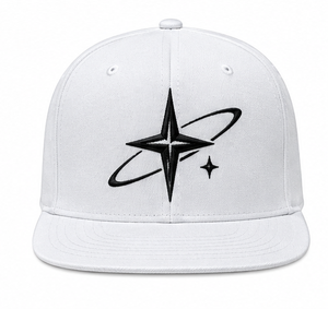 Gorra de Nylon Blanca de 6 Paneles con Cierre a Presión de TURAB EXPORTS CO., Logotipo Floral Bordado, Unisex, Estilo Urbano, Casual, Transpirable para Exteriores - Product Image 2