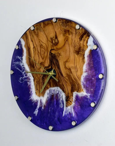 Reloj de Pared de Madera Hecho a Mano - Madera de Teca Natural de 12 Pulgadas con Números Romanos - Product Image 5