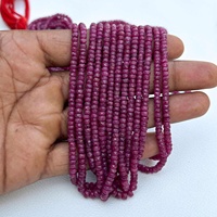 Perles Rondes Facettées en Rubis Naturel 3mm 4mm pour Colliers Bracelets Fabrication de Bijoux DIY, au Meilleur Prix d'Usine en Gros