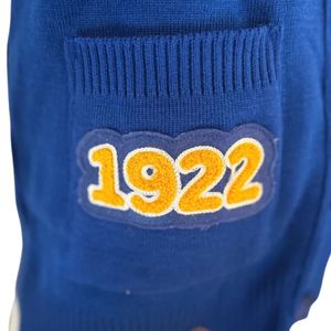 Women 1922 <b>Cardigan</b> Greek Inspired Button Front Long Sleeve Knitted Sweater Casual Sorority College Varsity Style Fashion - Product Image 4