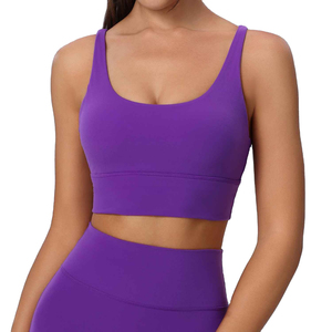 Womens Adults <b>Size</b> Sports Bra With Back Straps Removable Cups Shockproof Crop <b>Top</b> For Yoga & Running Fitness Bra - Product Image 5