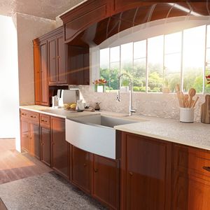 Fregadero de cocina de acero inoxidable hecho a mano estilo rústico con delantal frontal y un solo tazón, con kit de drenaje para diseño de bar o cocina rústica - Product Image 4