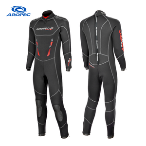 Combinaison semi-sèche professionnelle en néoprène N/ES 5 mm de qualité supérieure pour homme avec fermeture éclair dorsale et technologie double étanchéité, manches longues, OEM/ODM - Product Image 1