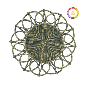 Rattan Placemat | Handwoven Round Design | Natural Tableware | Wholesale Charger <b>Plate</b> | Vietnam Factory - Product Image 1