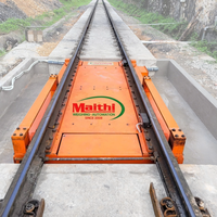 Pont-bascule ferroviaire sur mesure pour trains, capacité 35 000 kg/essieu, précision 1, en acier, vitesse de pesage 3-20 km/h
