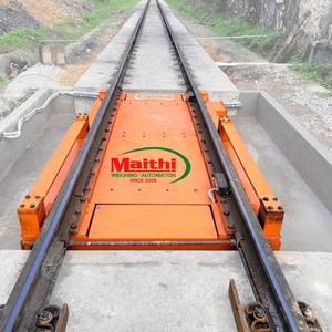 Custom Train Scale Railway Weighbridge 35,000 Kg/Axle Accuracy 1 Steel Material Train Weighing Speed 3-20km/h - Product Image 1