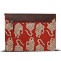 Housse pour ordinateur portable en cuir véritable, motif imprimé, avec logo personnalisé, sac de voyage d'affaires