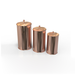 Contenants de stockage alimentaire en métal avec couvercles dorés, hermétiques, pour la conservation de la fraîcheur, ensemble de 3 pièces, design moderne - Product Image 4