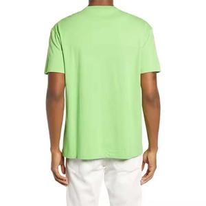 เสื้อยืดคอกลมแขนสั้นผู้ชายผ้าฝ้ายแท้ 100% สกรีนโลโก้ด้านหน้าสองสี แบบ OEM สั่งทำได้ ระบายอากาศ แห้งเร็ว เหมาะสำหรับออกกำลังกาย - Product Image 1
