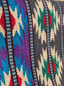 Manta de lana tejida para equitación western, almohadilla de silla de montar hecha a mano para vaqueros, trabajo en ranchos, caballos de sendero, espectáculos, entrenamiento y aparejos. - Product Image 2
