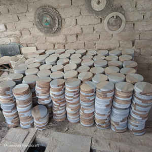 Dessous de verre en bois d'acacia et marbre de qualité supérieure pour la maison, le bureau ou Noël Pendaison de crémaillère pour la table Porte-tasses et porte-boissons stylés - Product Image 3