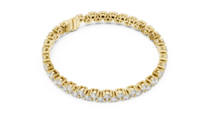 TRENDY LAB GROWN Round CUT DIAMOND LUXURY RHODIUM PLATED 18KT YELLOW <b>GOLD</b> GIFTING PARTY WEDDING DAILY OFFICE USE UNISEX - Product Image 3