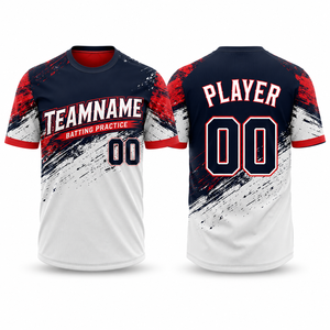 เสื้อเบสบอลปักลายตามสั่ง OEM แบรนด์ส่วนตัว แห้งเร็ว ระบายอากาศได้ดี 100% โพลีเอสเตอร์ สำหรับสโมสรและทีม - Product Image 1