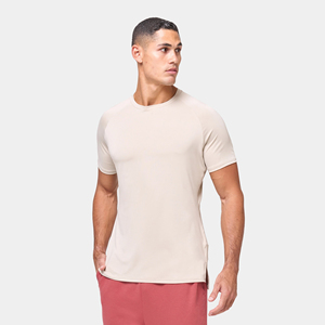 T-shirts de sport élégants pour hommes, pour l'entraînement, la course à pied, le fitness, tissu respirant extensible, séchage rapide, coupe athlétique. - Product Image 1