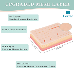 Top Trendy Product Suture Practice Kit With Stainless Steel Instruments And Reusable Suture <b>Pad</b> For Medical Students Training - Product Image 4