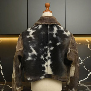 Classic Genuine Leather Women And Men Wear Cowhide Leather <b>Jackets</b> New Turn-down Collar <b>Suede</b> Cowhide <b>Jackets</b> - Product Image 2