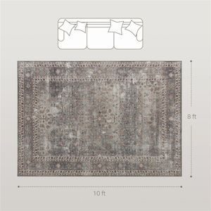 Alfombra Plegable Marrón Oscuro para Habitaciones, Juego de Alfombras para Cubrir el Suelo, Fácil de Instalar - Product Image 6