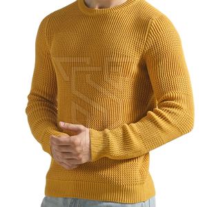 Sweat-shirt tricoté en coton 100% à la mode pour hommes, vêtements d'hiver avec logo personnalisé, motif solide, options de couleur personnalisées - Product Image 1