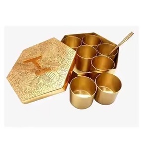 Premium Metal Spice <b>Box</b> with Decorative Lid Kitchen Masala Storage Container Organizer for Spices <b>Herbs</b> Seasoning Home Use - Product Image 6