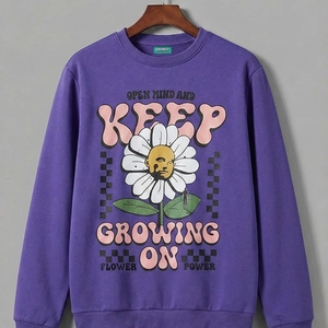 Sweat-shirt à col rond de haute qualité pour homme/femme, 100% coton molletonné, écologique, coupe-vent, léger, respirant, hiver - Product Image 2