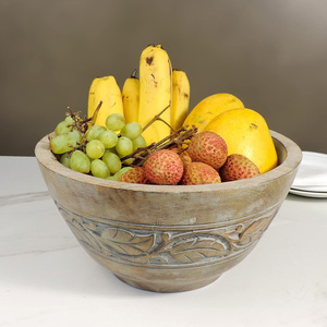 Best Quality Eco-Friendly Large Mango Wood <b>Bowl</b> Food Grade Handmade <b>Bowl</b> Fruits Dining Table Decor Kitchen Use Knick Knacks - Product Image 2