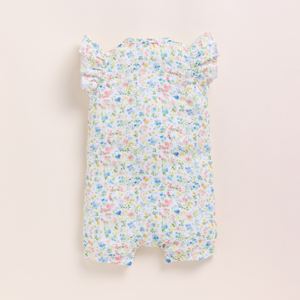 Premium Quality Organic <b>Muslin</b> Half Romper Spring Floral Print <b>Baby</b> Clothing - Product Image 2