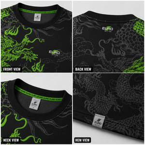 T-shirt Homme EURO SPORT CO à Sublimation, Coupe Ample, Manches Courtes, Col Rond, Motif Dragon Imprimé, Tenue Décontractée - Product Image 6
