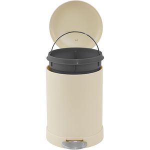 Cestino per Rifiuti in Acciaio Inox Rotondo da 1,2 Galloni, Piccolo Contenitore Metallico con Coperchio a Chiusura Morbida e Pedale - Product Image 2