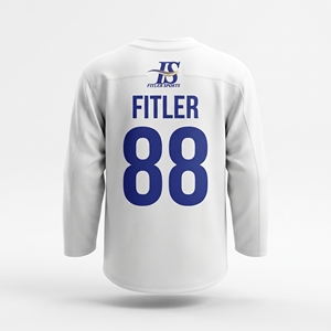 Maillot de football personnalisé pour homme, blanc, col en V, logo brodé, maille respirante - Product Image 2