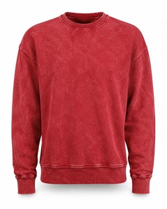 Premium Men Acid Wash <b>Sweatshirt</b> Washed Cotton Blend Pullover <b>Oversized</b> Fit Soft Texture <b>Vintage</b> Inspired Fashion Clothing - Product Image 1
