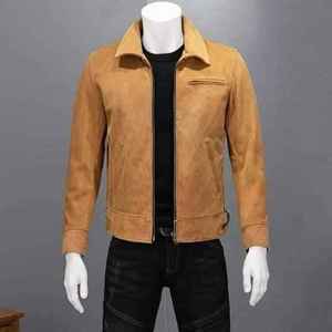 Chaqueta de Cuero Genuino para Hombre, Impermeable y Resistente al Viento, Estilo Urbano Ecológico, Precio de Servicio OEM - Product Image 3