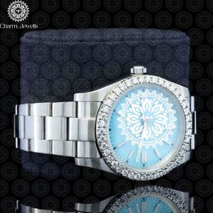 Montre pour homme Charm Jewells en acier inoxydable, boîtier de 40 mm, accents de diamants, analogique, pour un style luxueux, mouvement mécanique, 10 bars - Product Image 2