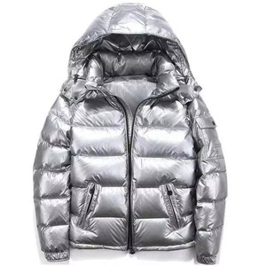 Veste matelassée unisexe noire à capuche en toile camouflage de haute qualité, manteau d'hiver épais coupe-vent décontracté avec fermeture éclair - Product Image 4