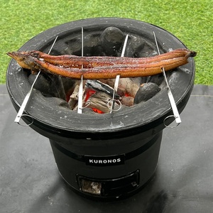 Parrilla de carbón japonesa KURONOS Shichirin negra – Tamaño 9, Tierra de diatomeas Noto premium - Product Image 2