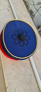 Formal <b>Hat</b> <b>Navy</b> Blue Red Gold Embroidered Crest Adult Size Party Cap - Product Image 3