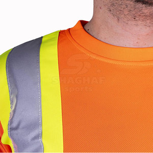 Camisetas de seguridad para hombre, ropa de seguridad con cinta reflectante para trabajos en carretera y trabajo al aire libre. - Product Image 6