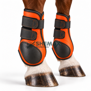 Bottes de brossage pour l'entraînement des chevaux avec tissu résistant, rembourrage doux et fermetures ajustables sécurisées pour une utilisation quotidienne pratique - Product Image 4
