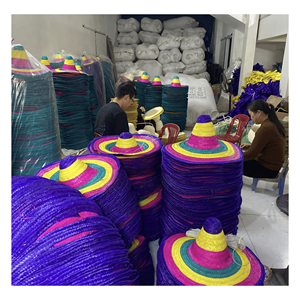 Mexico <b>Hat</b> <b>Straw</b> made from natural <b>straw</b> material for sun protection outdoor wear and costume styling, handcrafted in Vietnam - Product Image 3