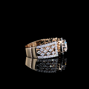 Anillo de Diamante Cultivado en Laboratorio con Halo de Oro Rosa de 14k, Corte Brillante Redondo, Regalo de Compromiso y Aniversario para Mujer - Product Image 2