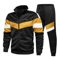Fournisseur de vêtements de sport pour hommes, ensembles de survêtements athlétiques personnalisés avec blocs de couleur, marque privée